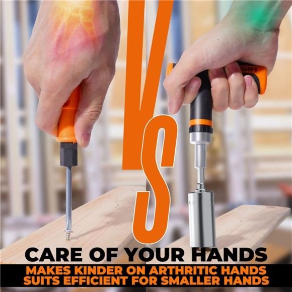 Christmas Gifts for Men StockingStuffers for Men,Ratcheting T-Handle Screwdriver - Picture 2 of 7